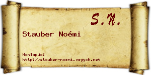 Stauber Noémi névjegykártya